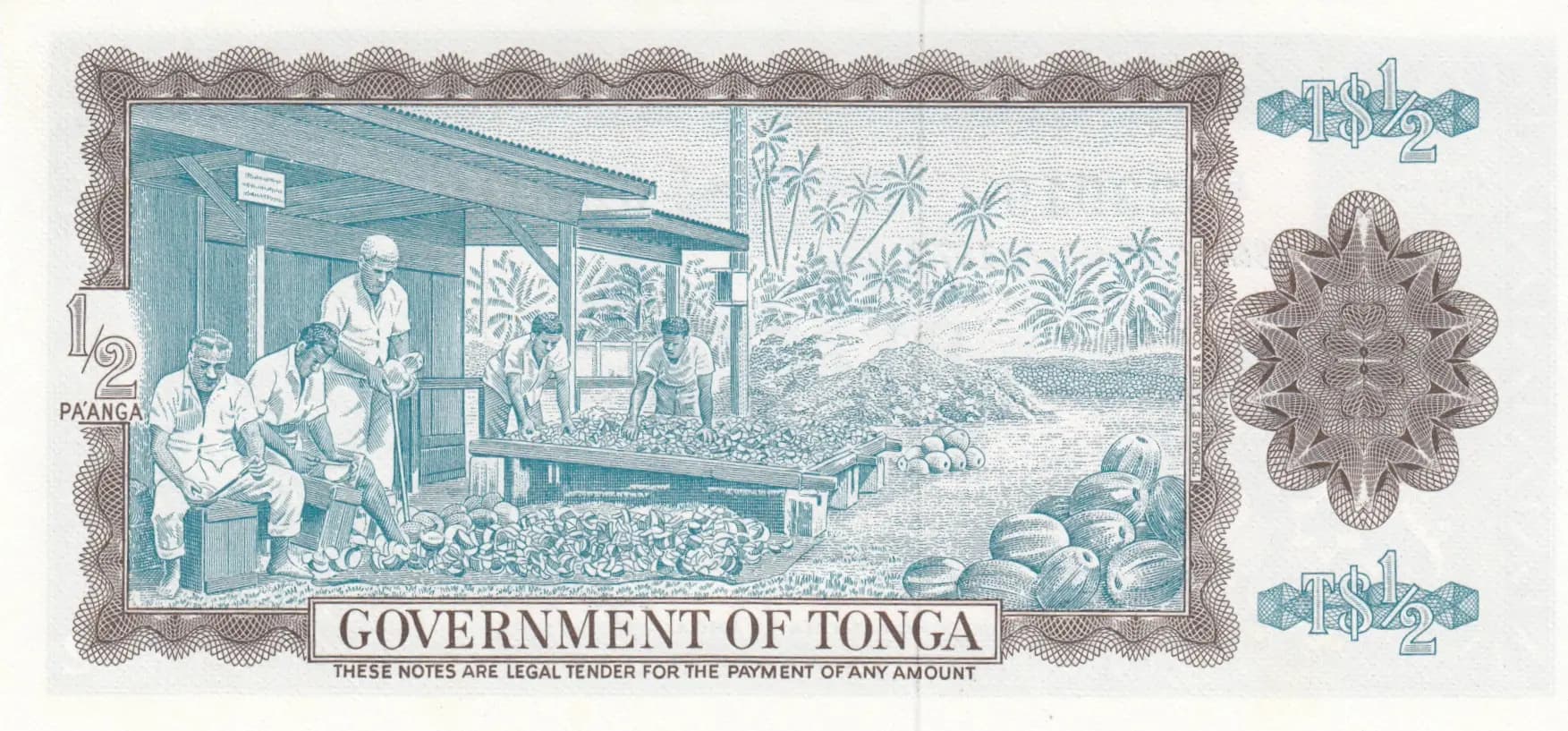 1/2 pa'anga 1979 from Tonga, P-18c (1979) — image 2