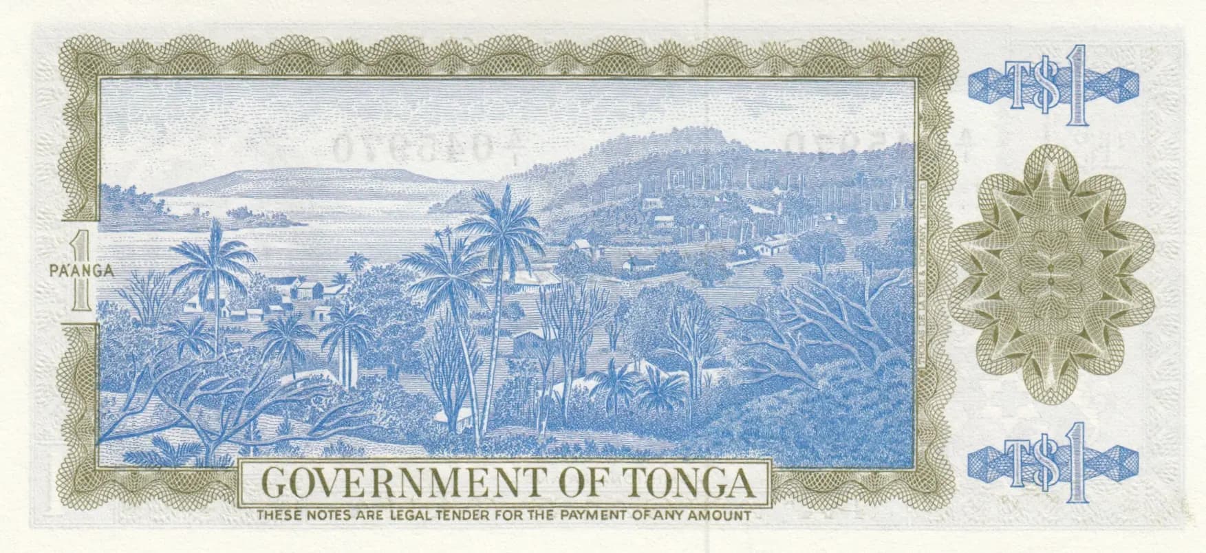1 pa'anga 1967 from Tonga, P-14b (1967) — image 2