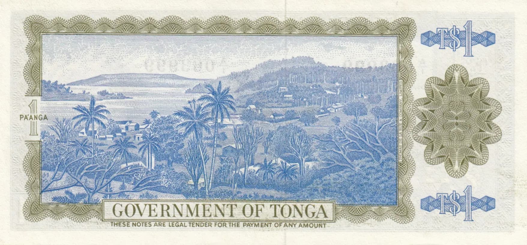 1 pa'anga 1967 from Tonga, P-14b (1967) — image 2