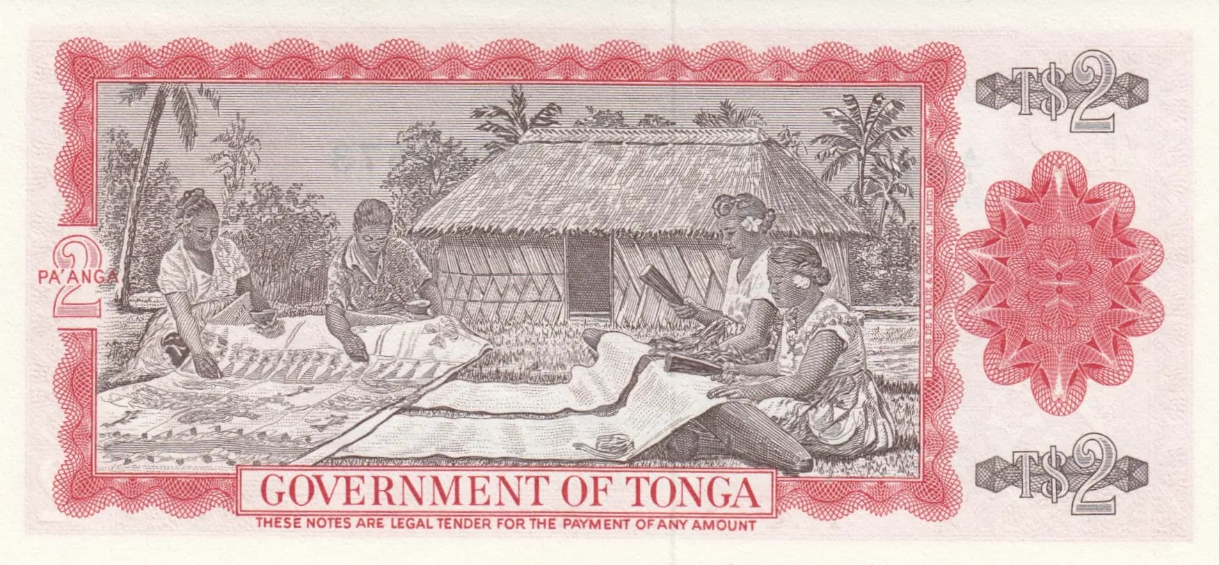 2 pa'anga 1967 from Tonga, P-15a (1967) — image 2