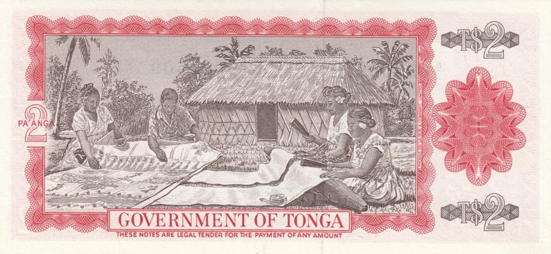 2 pa'anga 1967 from Tonga, P-15b (1967) — image 2