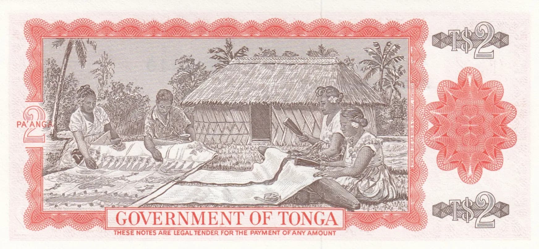 2 pa'anga 1981 from Tonga, P-20c (1981) — image 2
