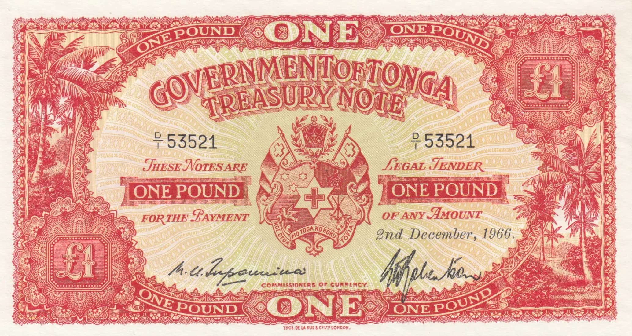 1 pound 1966 from Tonga, P-11e (1966) — image 1