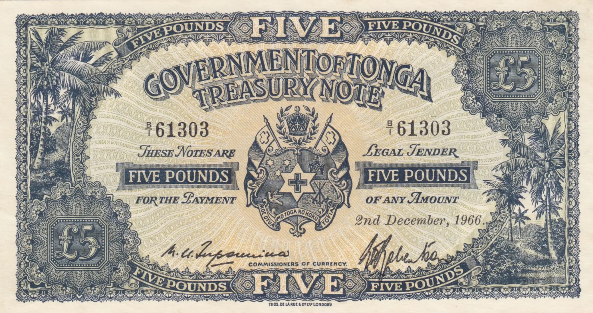 5 pounds 1966 from Tonga, P-12d (1966) — image 1