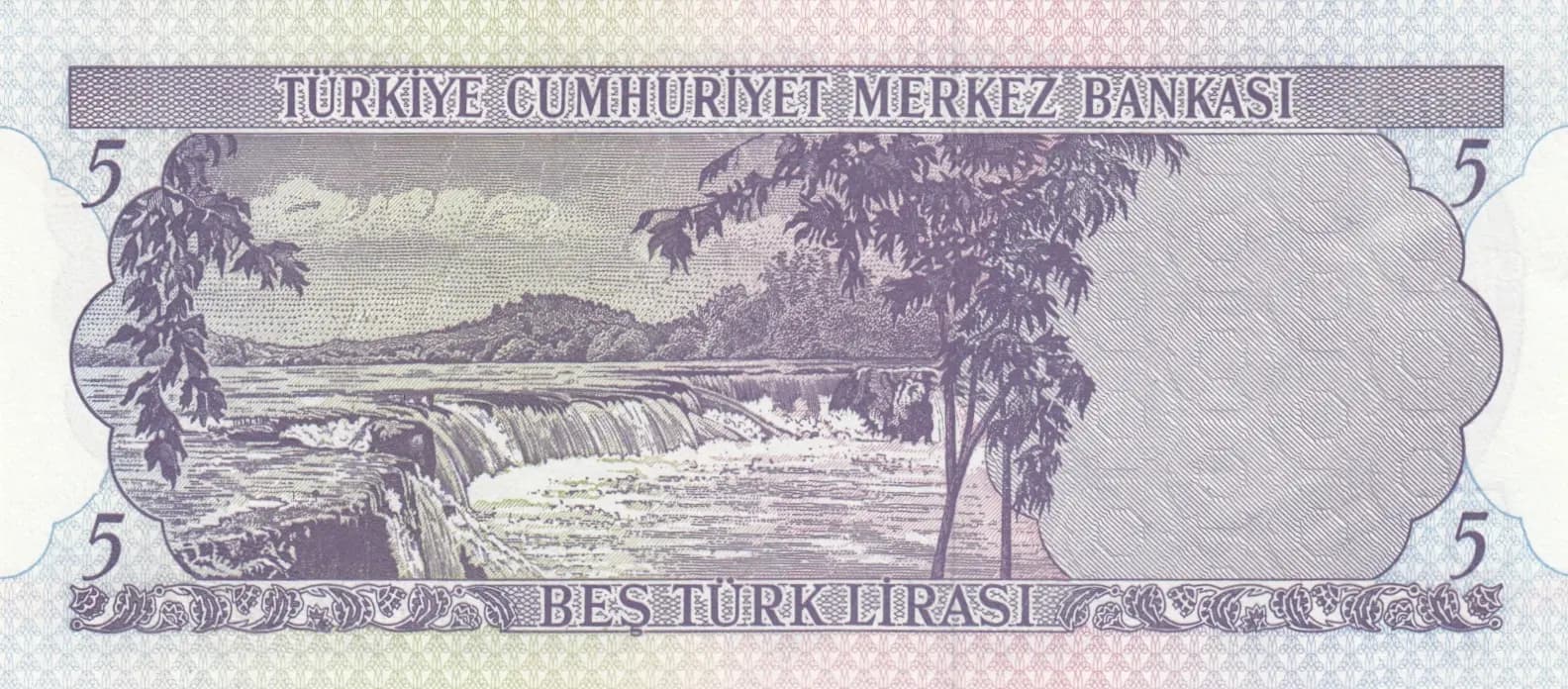 5 lirasi 1966 from Turkey, P-179 (1966) — image 2