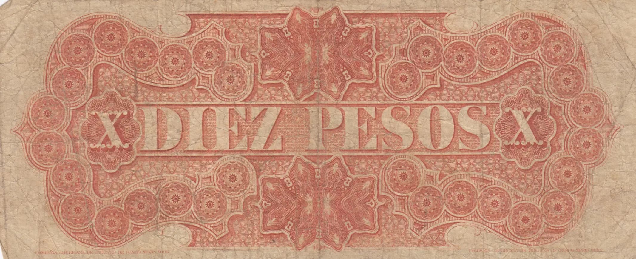 10 pesos 1867 from Uruguay, P-S385 (1867) — image 2