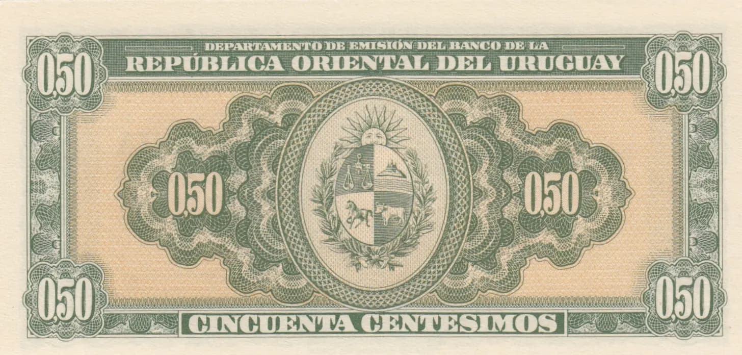 50 centesimos 1939 from Uruguay, P-34 (1939) — image 2