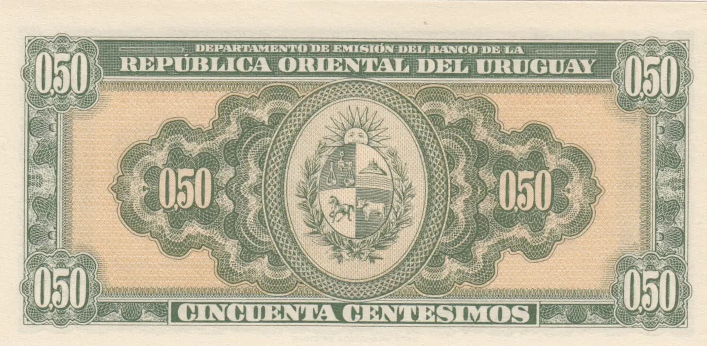 50 centesimos 1939 from Uruguay, P-34 (1939) — image 2