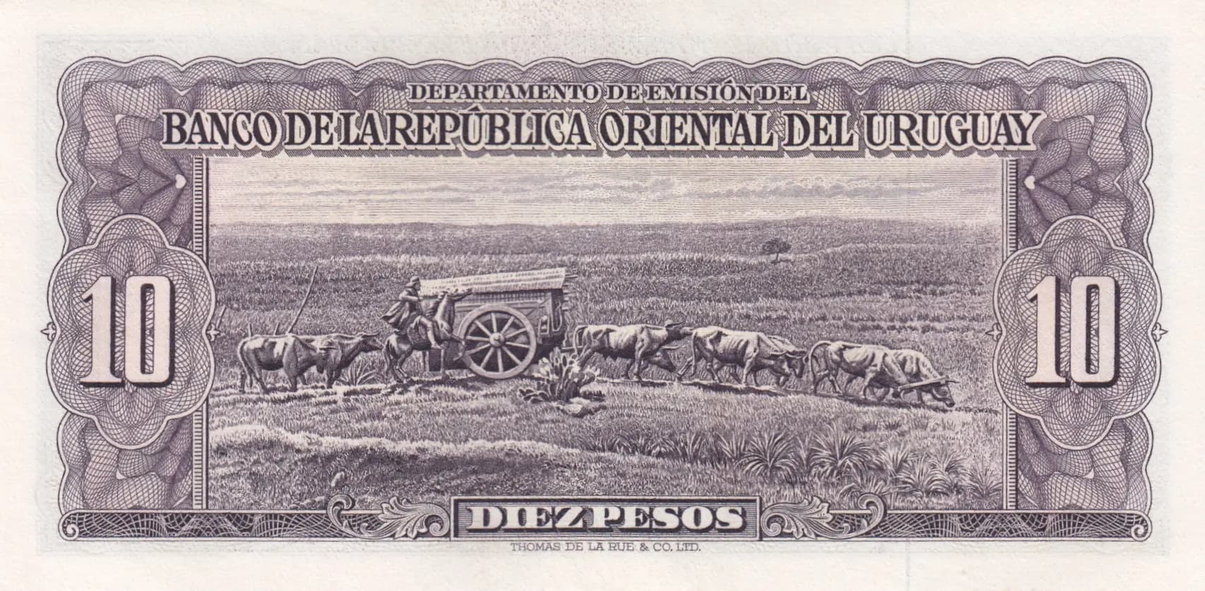 10 pesos 1939 from Uruguay, P-37c (1939) — image 2