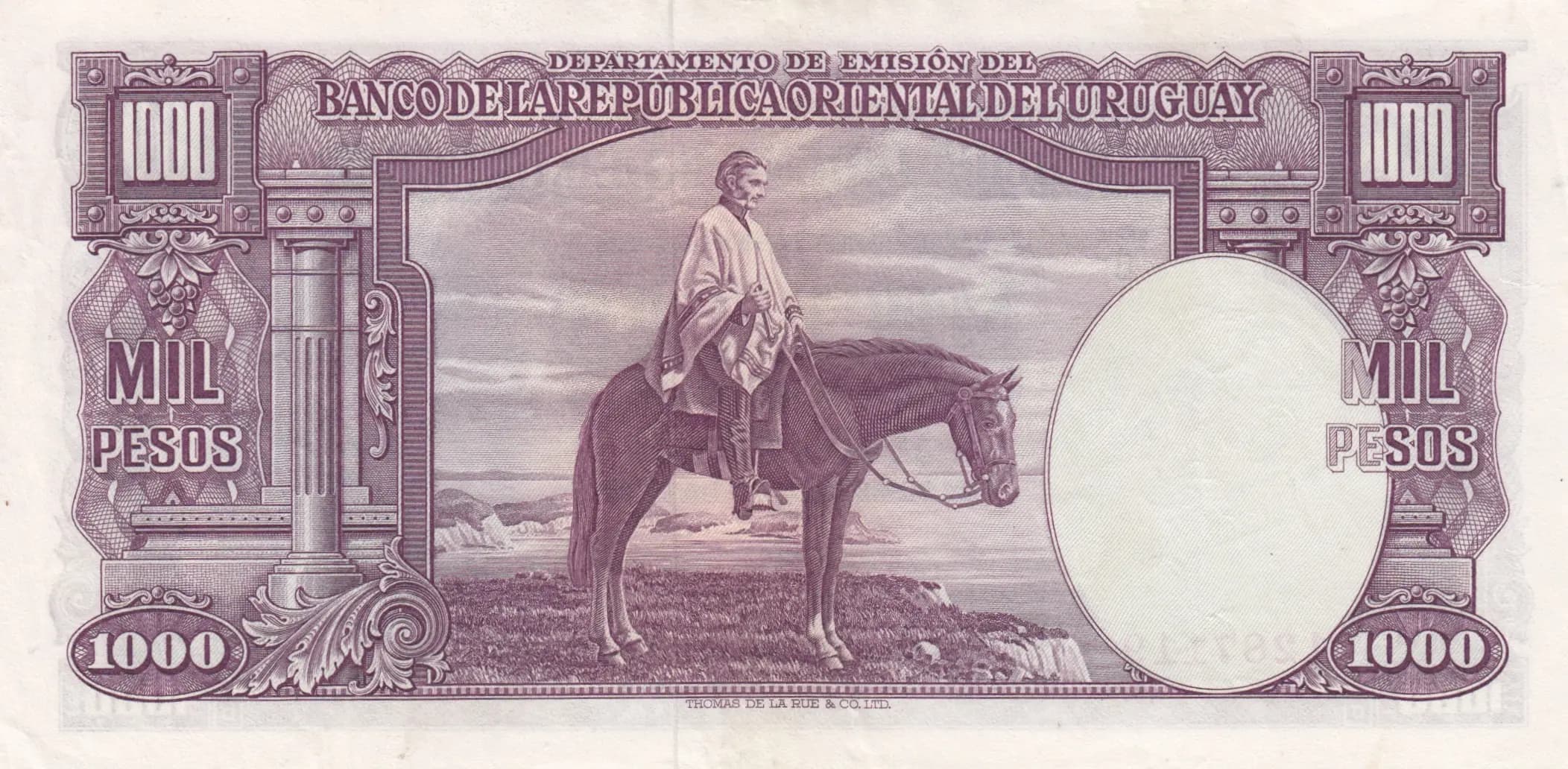 1000 pesos 1939 from Uruguay, P-41c (1939) — image 2