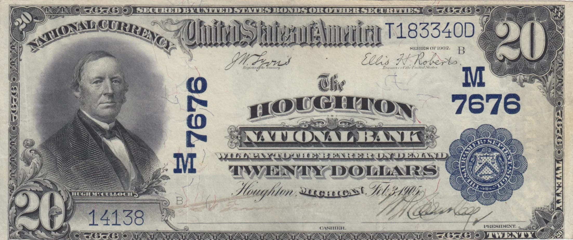 20 dollars 1902 from United States of America, P-Fr642 (1902) — image 1