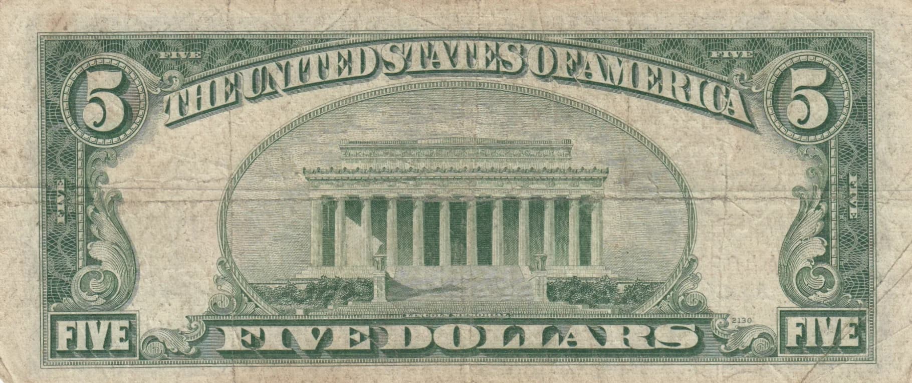 5 dollars 1953 from United States of America, P-381 (1953) — image 2