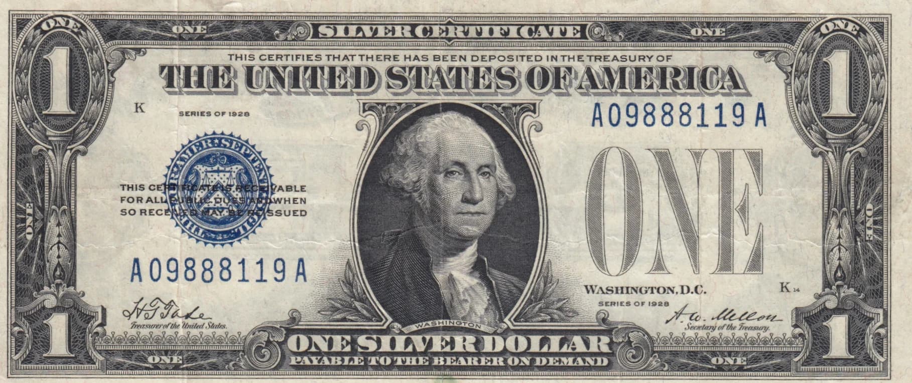 1 dollar 1928 from United States of America, P-412 (1928) — image 1