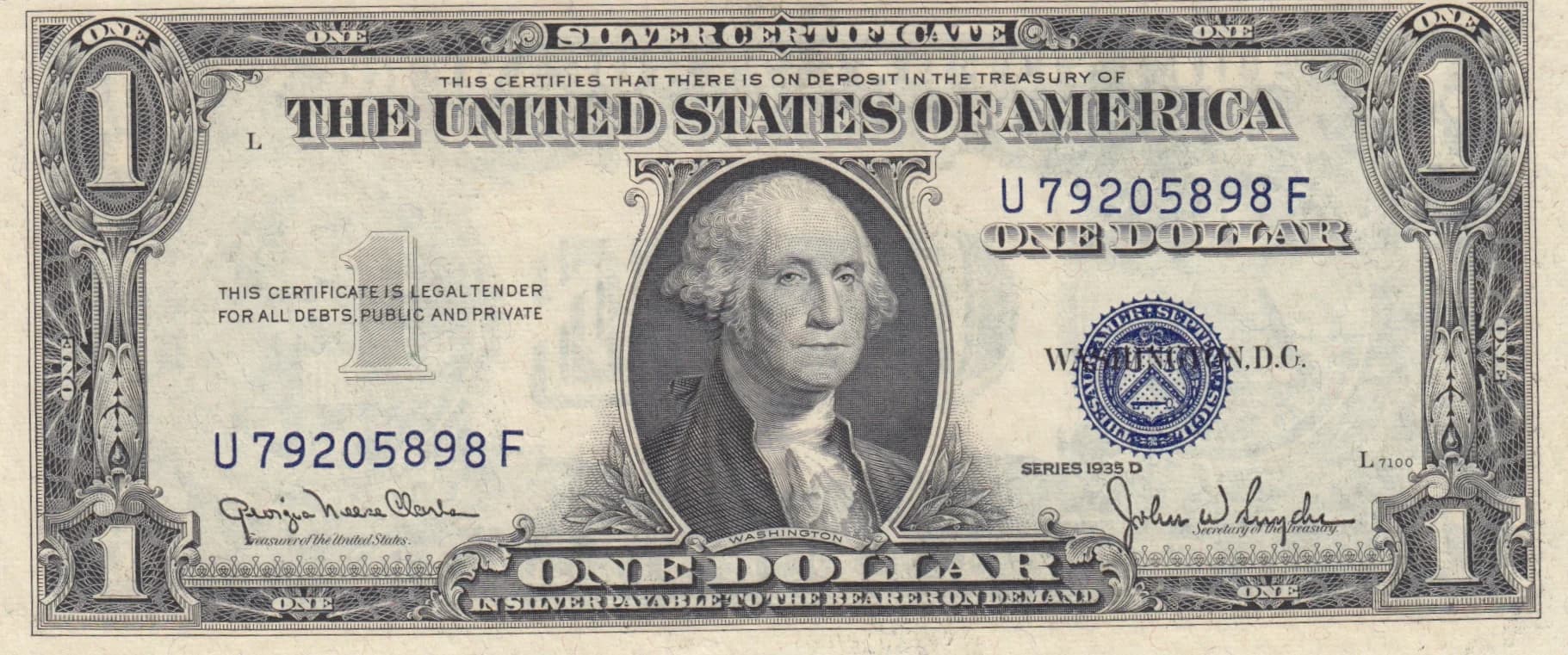 1 dollar 1935D from United States of America, P-416D2