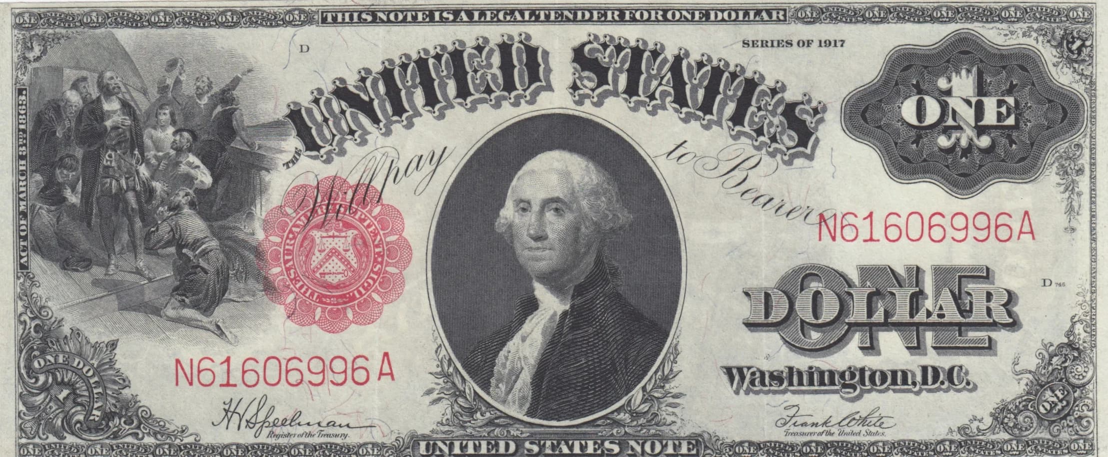 1 dollar 1917 from United States of America, P-187