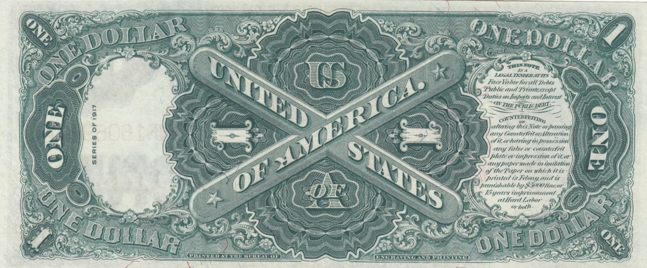 1 dollar 1917 from United States of America, P-187 (1917) — image 2