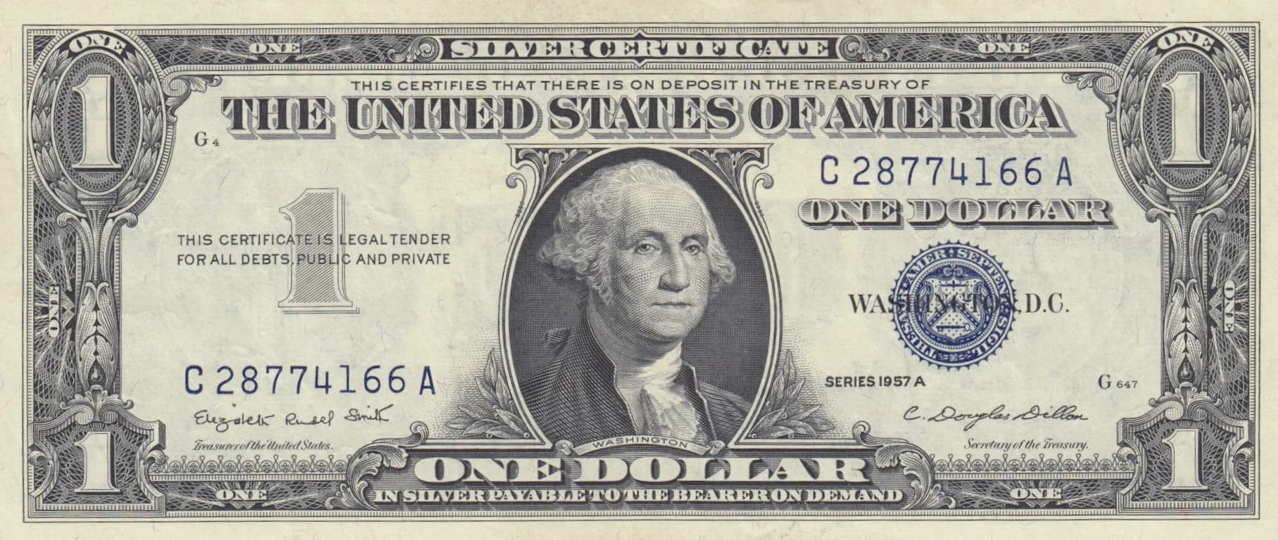 1 dollar 1957A from United States of America, P-419a