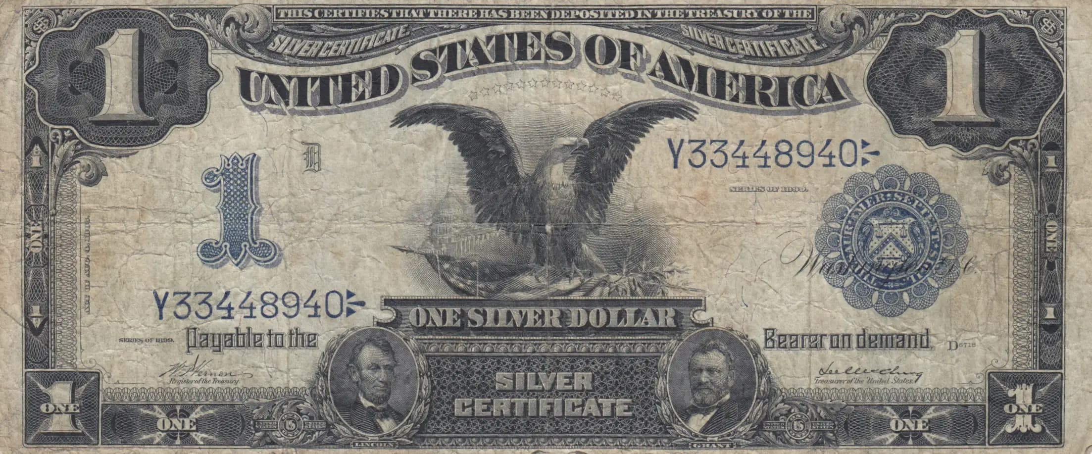 1 silver dollar 1899 from United States of America, P-338c(1) (1899) — image 1