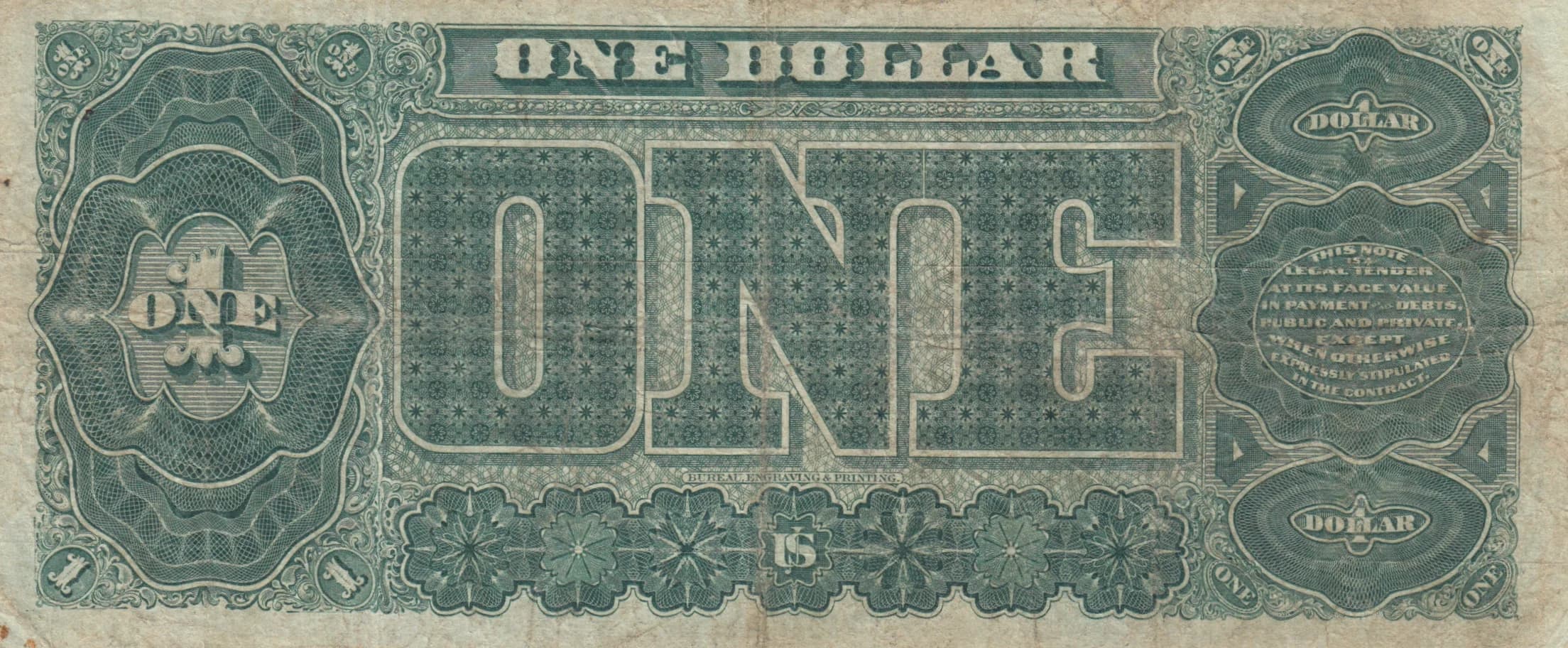 1 dollar 1890 from United States of America, P-344 (1890) — image 2