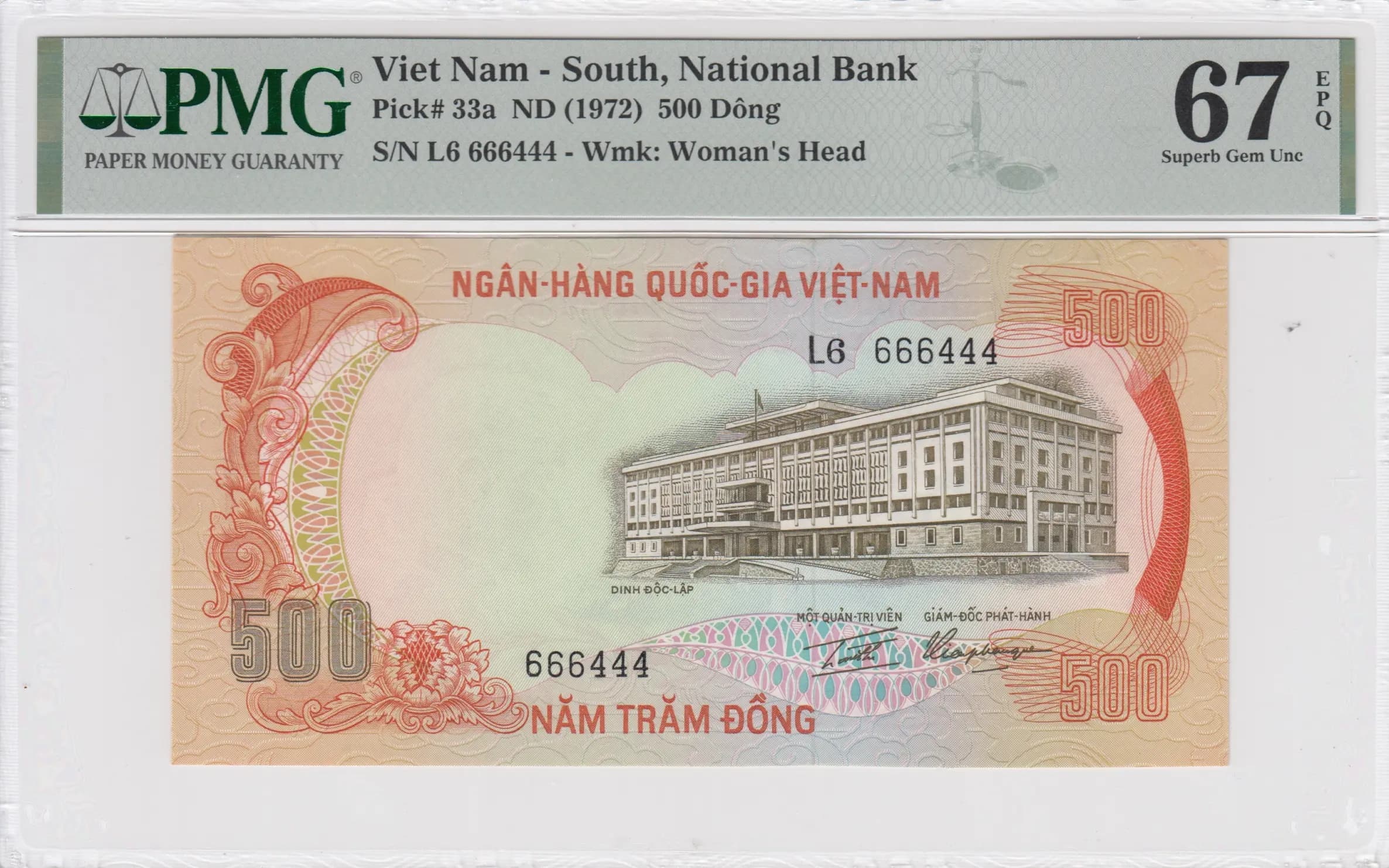 500 dong 1972 from Vietnam South, P-33