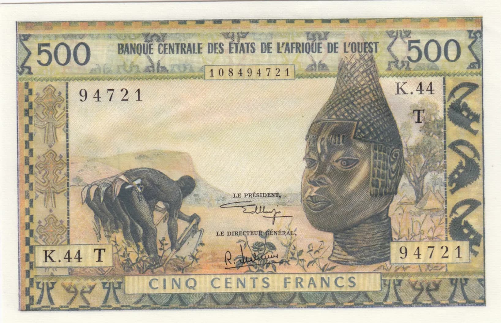 500 francs 1959 from West African States, P-802Tk