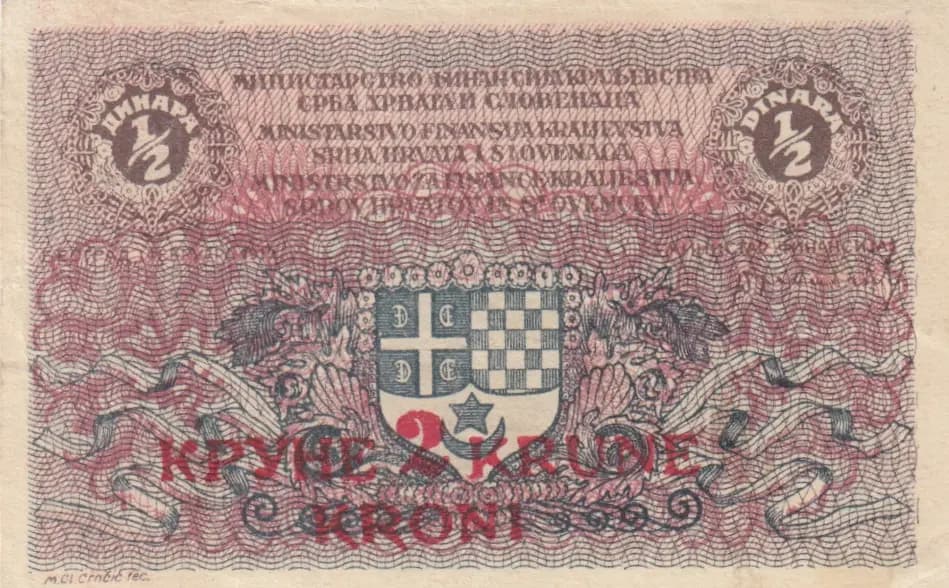 2 krone 1919 from Yugoslavia, P-14