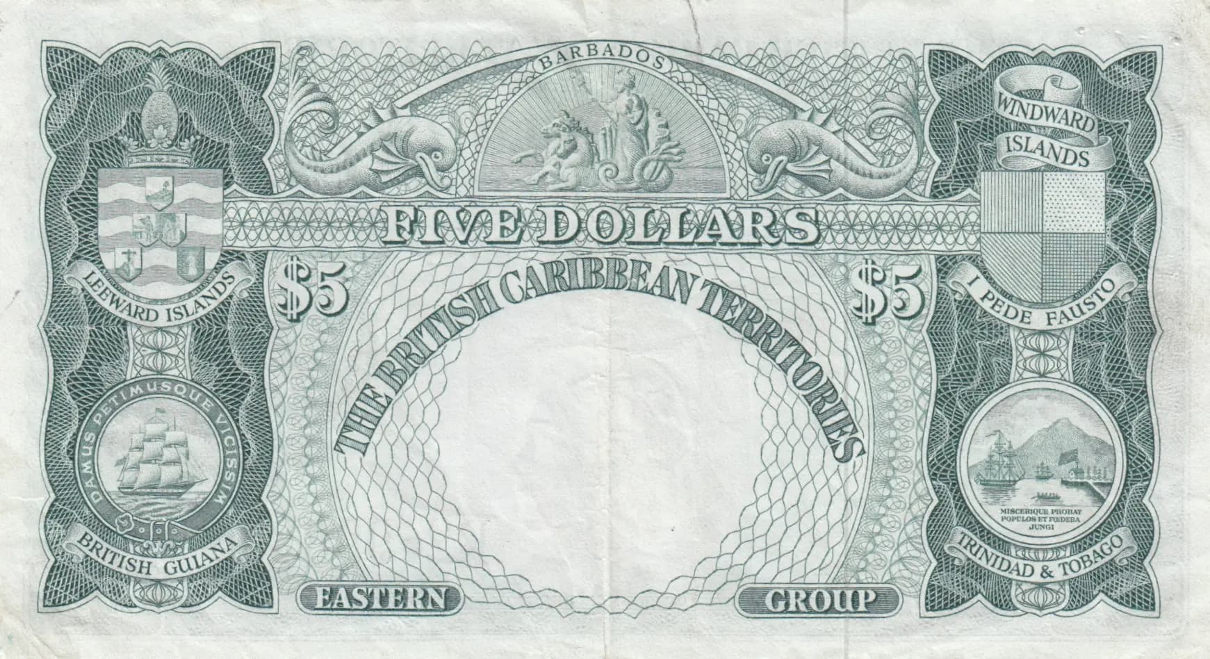 5 dollars 1962 from British Caribbean Territories, P-9c (1962) — image 2