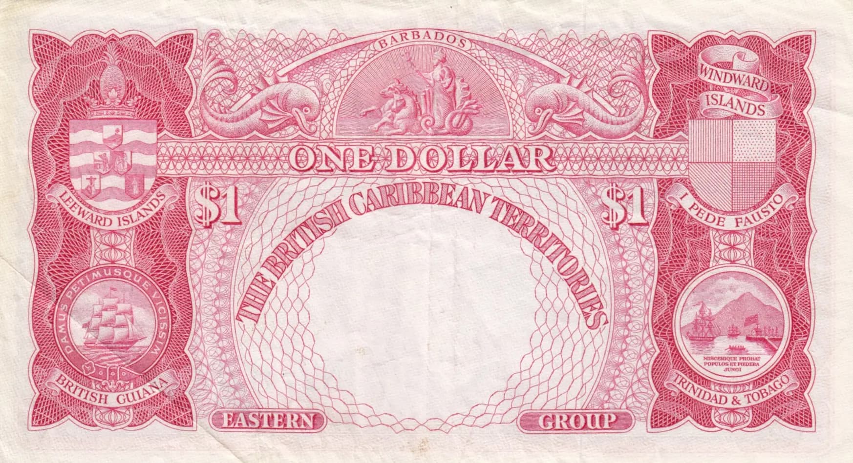 1 dollar 1955 from British Caribbean Territories, P-7b (1955) — image 2
