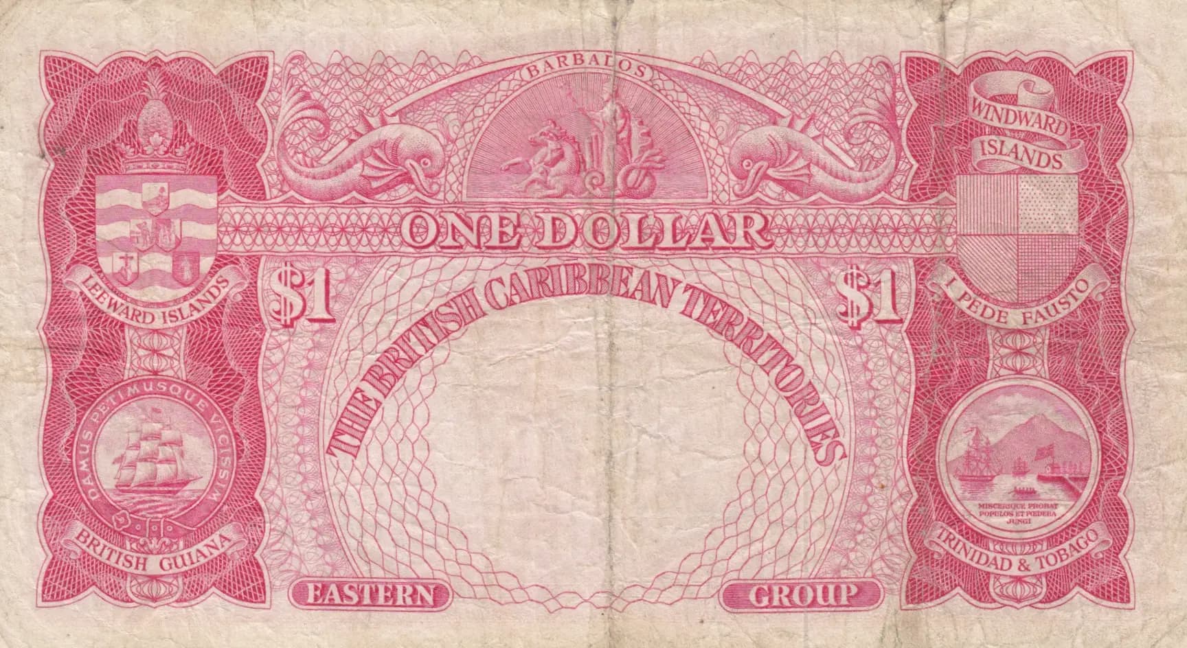 1 dollar 1956 from British Caribbean Territories, P-7b (1956) — image 2