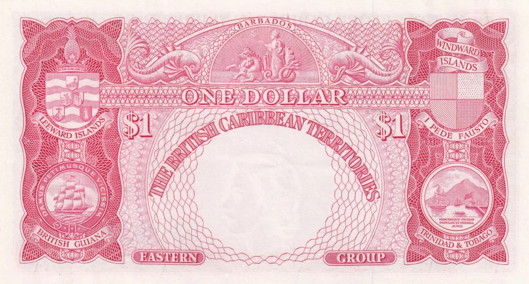 1 dollar 1958 from British Caribbean Territories, P-7c (1958) — image 2