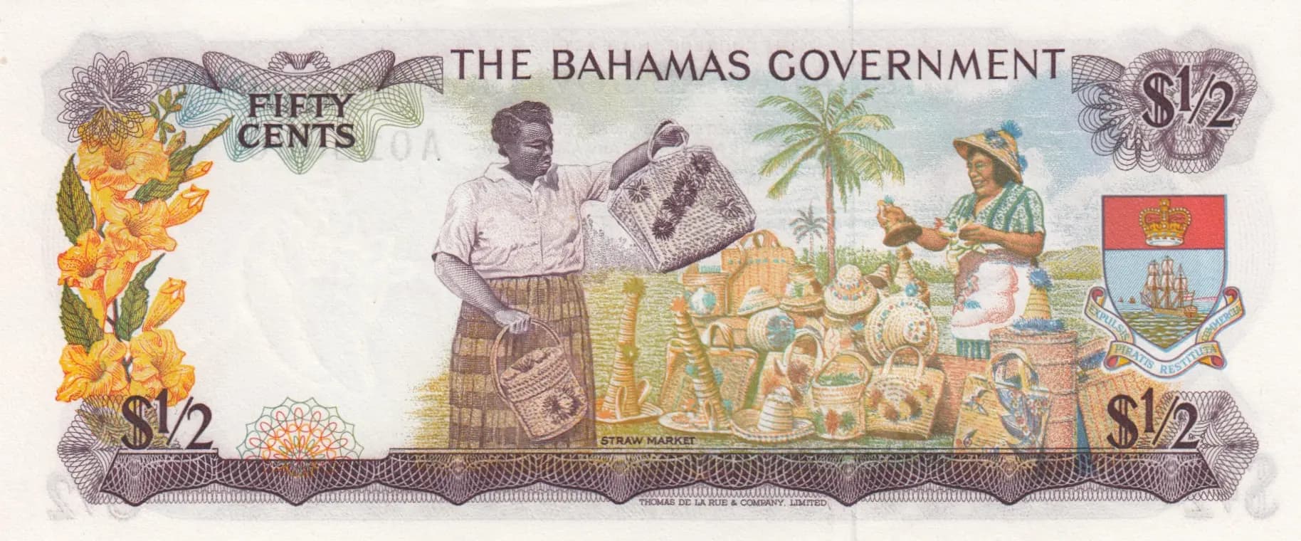 50 cents 1965 from Bahamas, P-17 (1965) — image 2