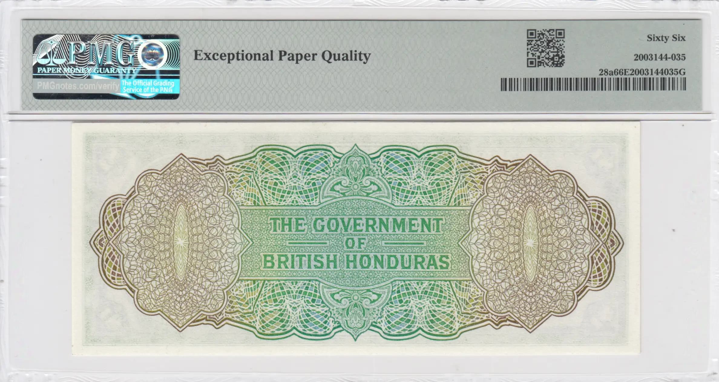 1 dollar 1956 from British Honduras, P-28a (1956) — image 2