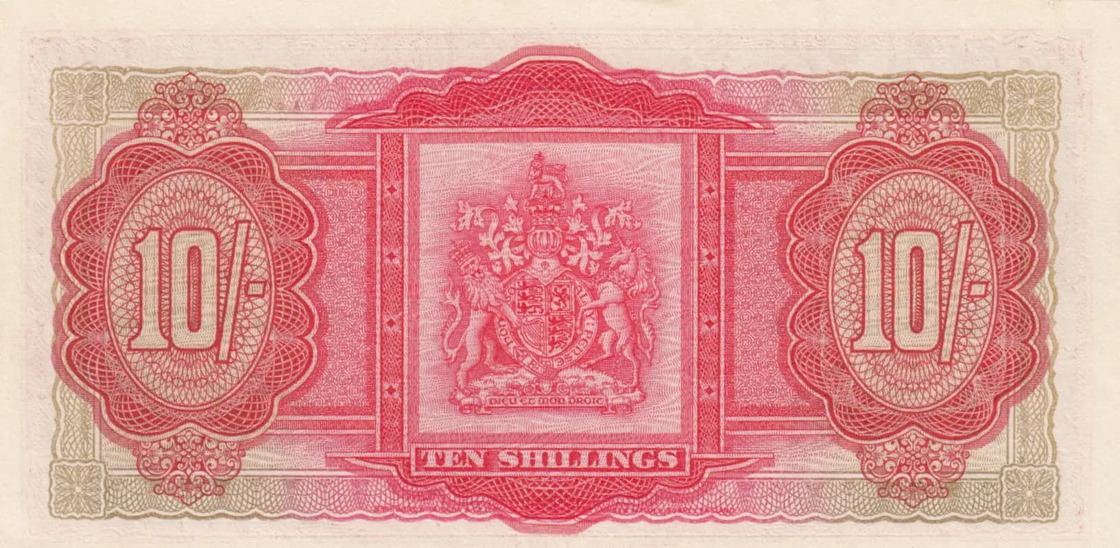 10 shillings 1952 from Bermuda, P-19a (1952) — image 2
