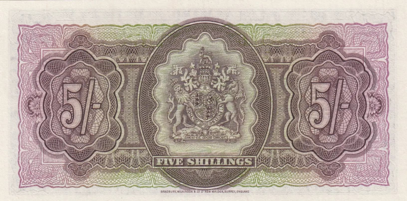 5 shillings 1957 from Bermuda, P-18b (1957) — image 2