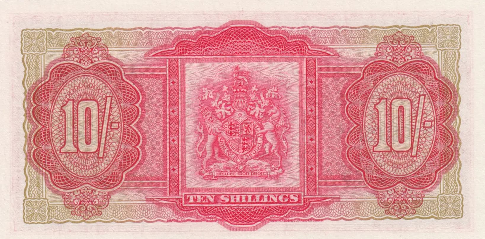 10 shillings 1957 from Bermuda, P-19b (1957) — image 2