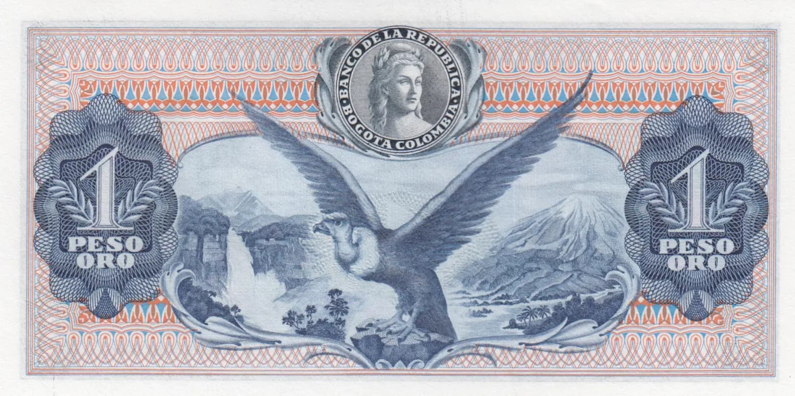 1 peso 1968 from Colombia, P-404d (1968) — image 2