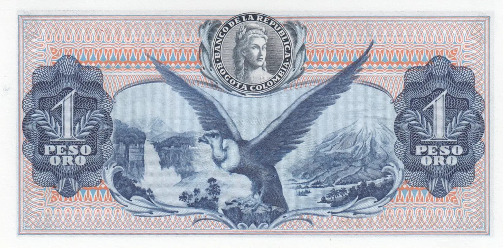 1 peso 1971 from Colombia, P-404e (1971) — image 2