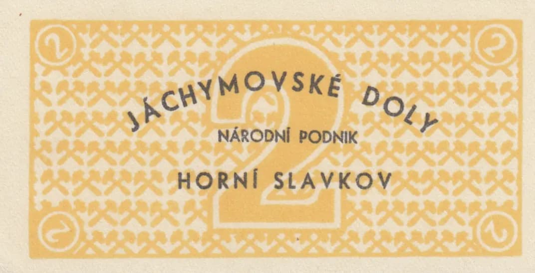 2 korun 1945 from Czechoslovakia, P-unlisted (1945) — image 1