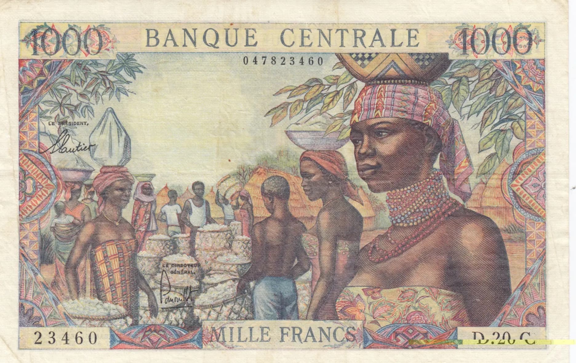 1000 francs 1963 from Equatorial African States, P-5c (1963) — image 1
