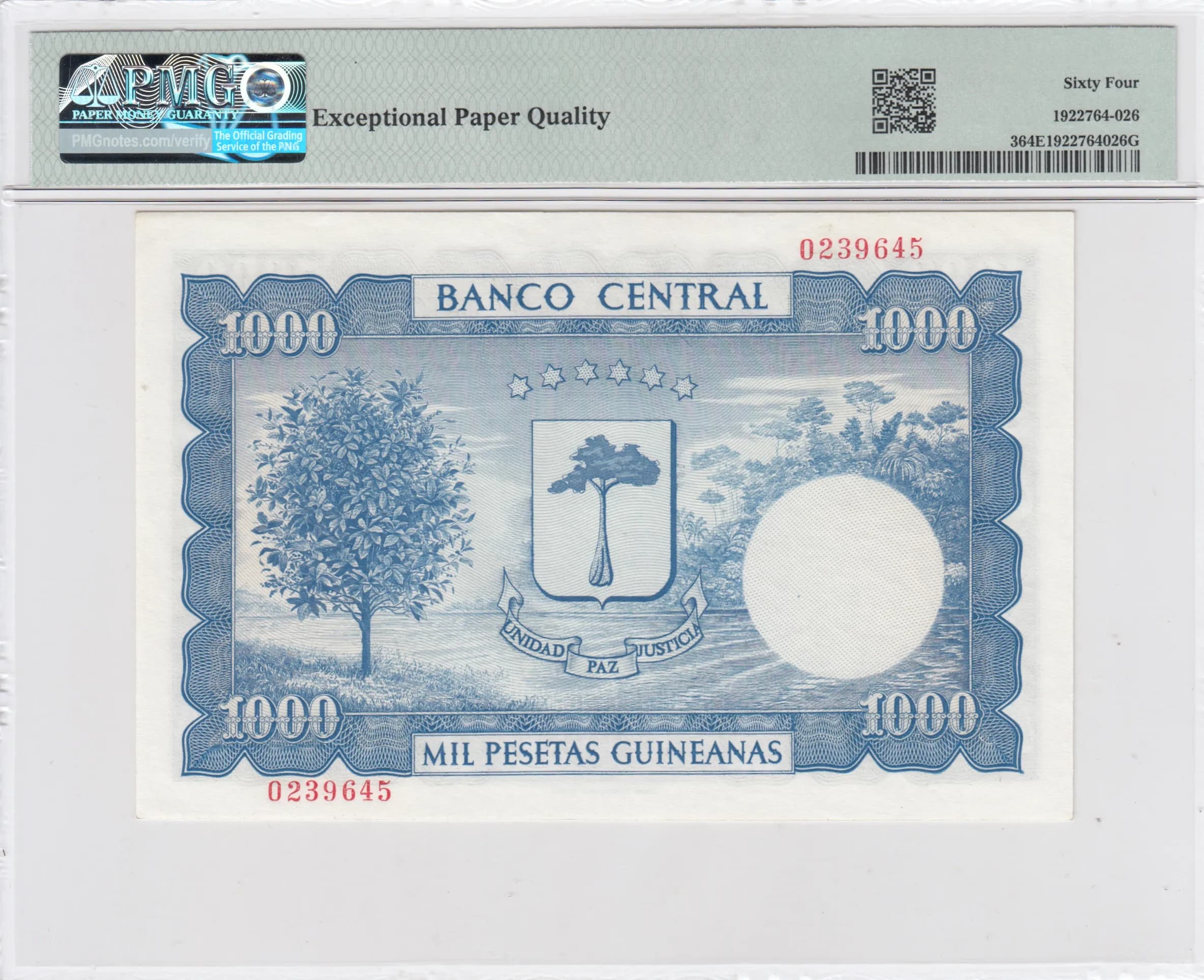 1000 pesetas 1969 from Equatorial Guinea, P-3 (1969) — image 2