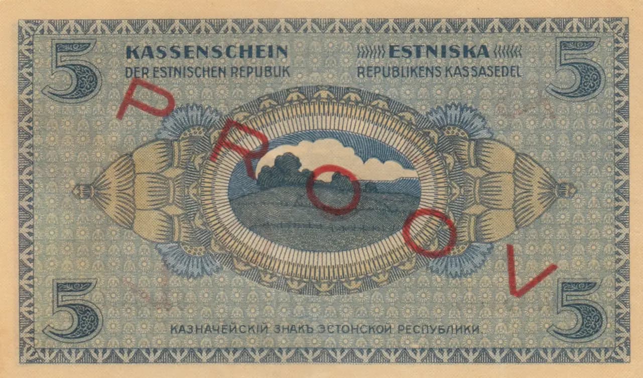 5 marka 1919 specimen from Estonia, P-45s (1919) — image 2