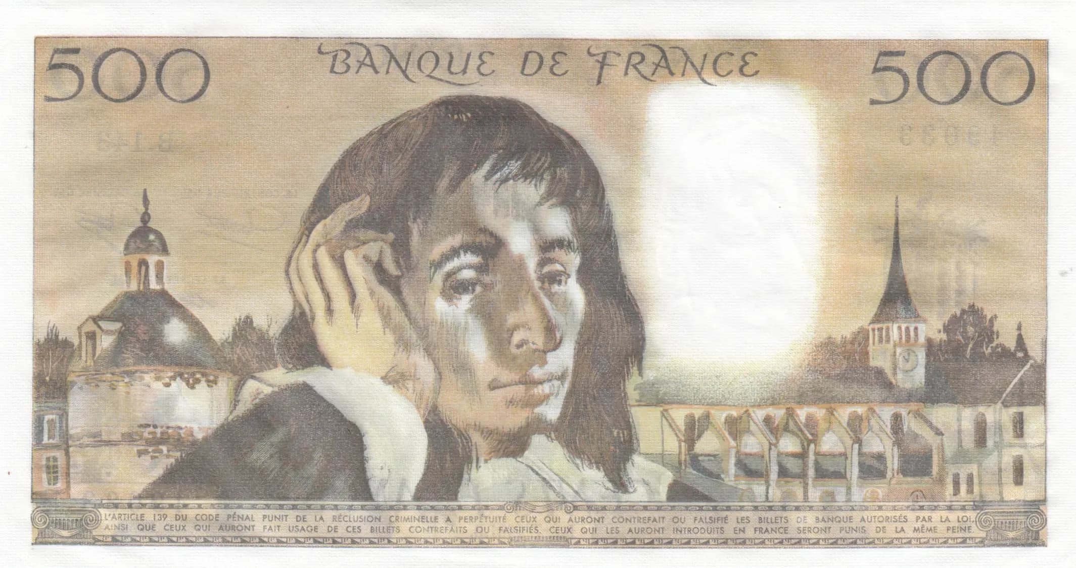 500 francs 1981 from France, P-156e (1981) — image 2
