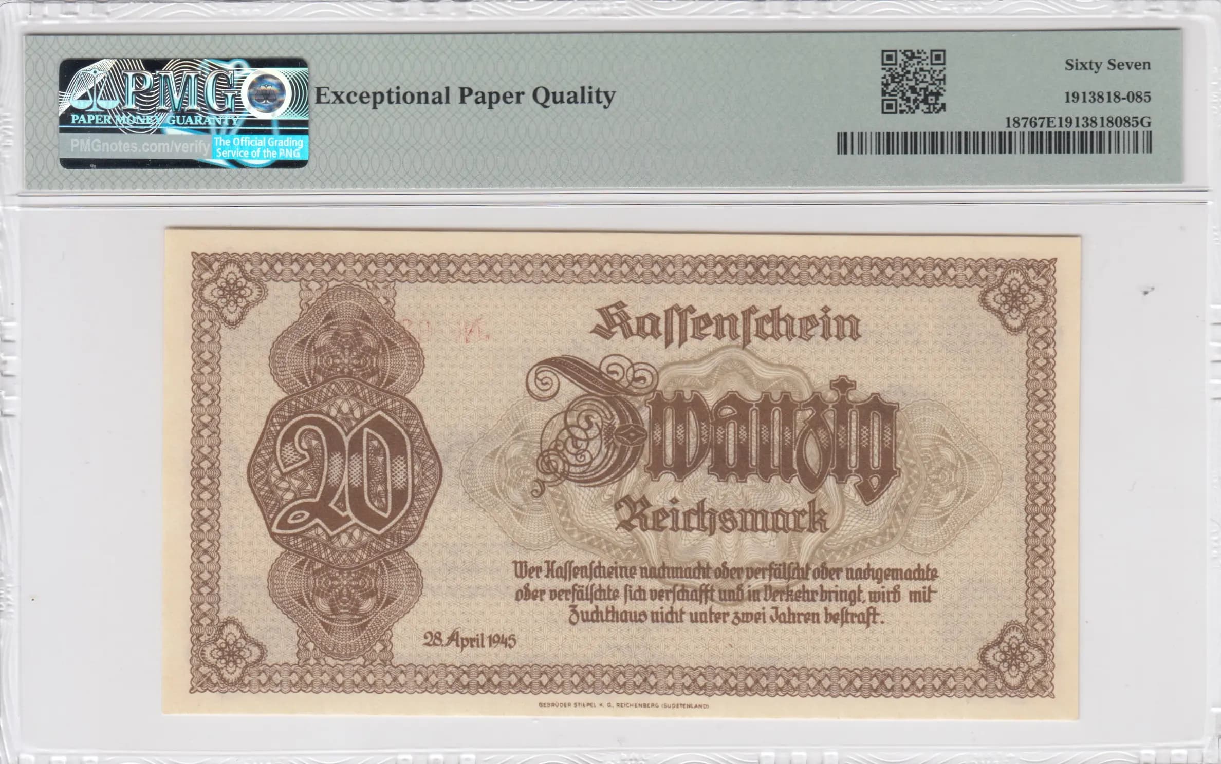 20 reichsmark 1945 from Germany, P-187 (1945) — image 2