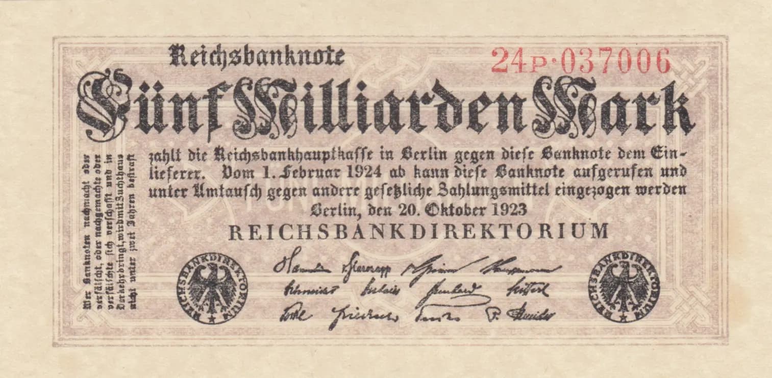 5 000 000 000 mark 1923 from Germany, P-123 (1923) — image 1