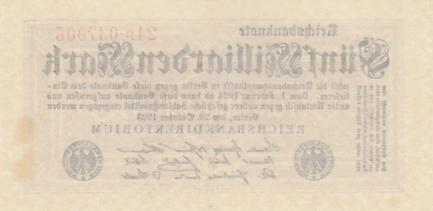 5 000 000 000 mark 1923 from Germany, P-123 (1923) — image 2