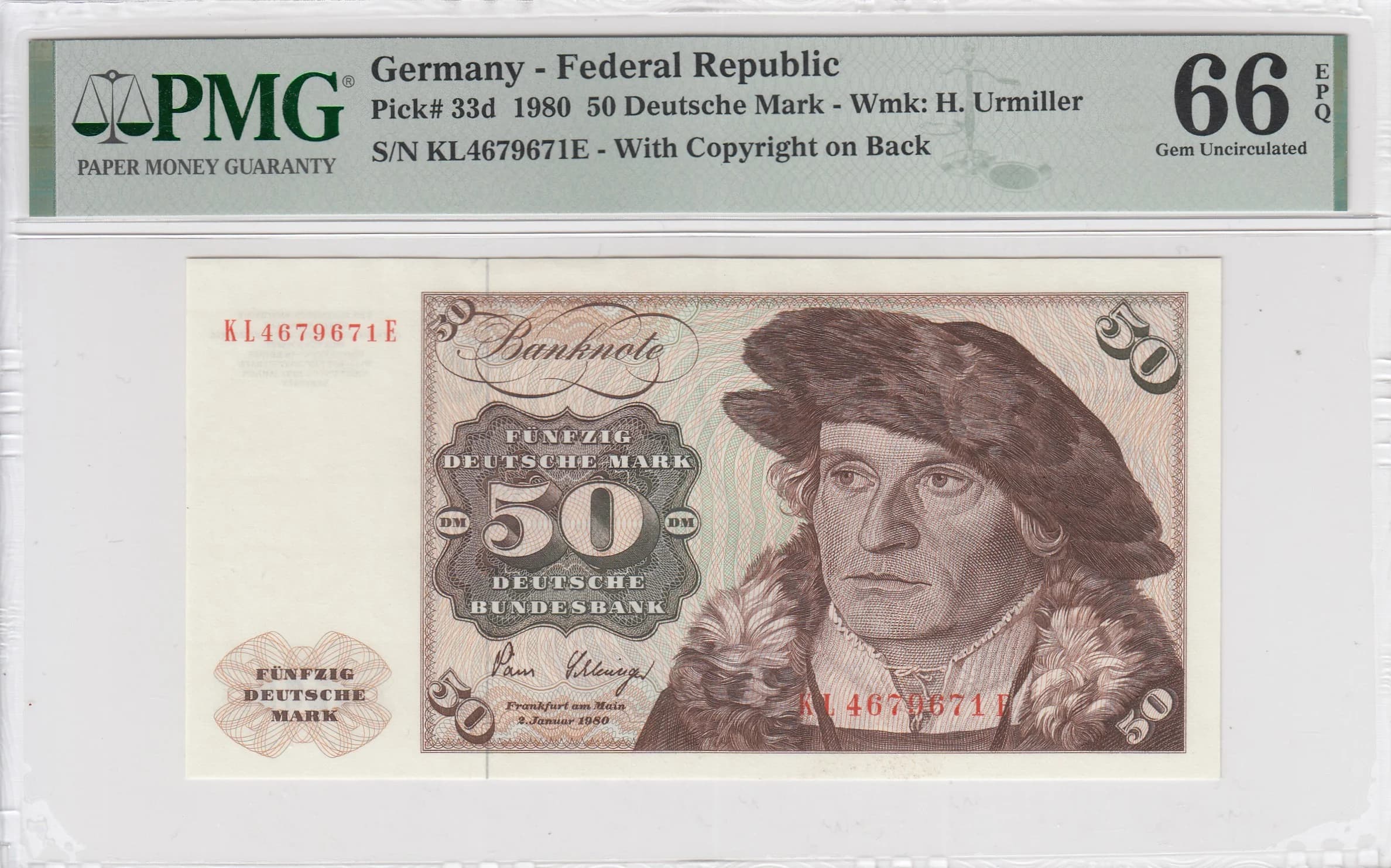 50 mark 1980 from Germany, Federal Republic, P-33d (1980) — image 1