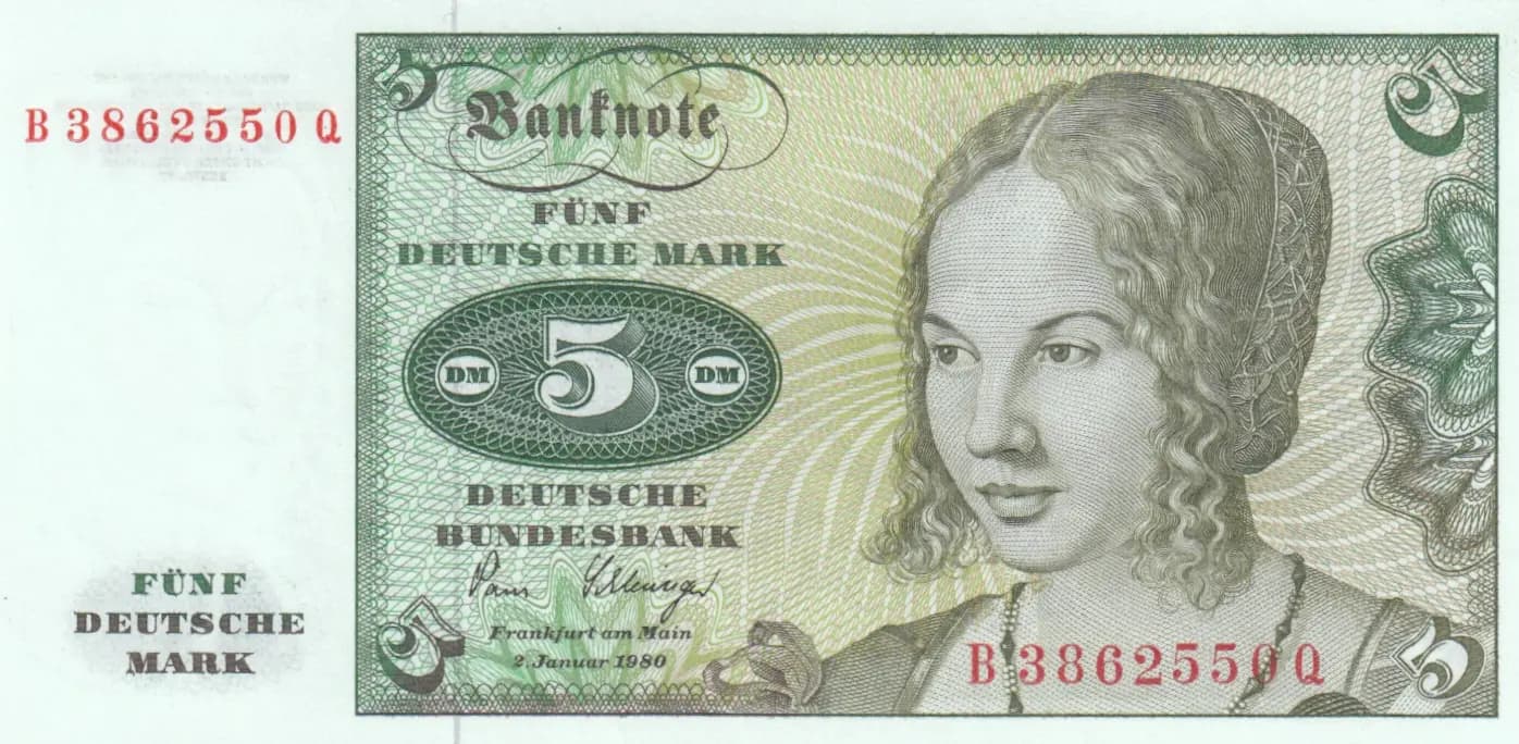 5 mark 1980 from Germany, Federal Republic, P-30b (1980) — image 1