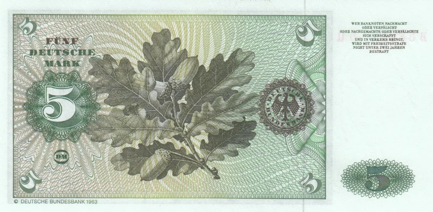 5 mark 1980 from Germany, Federal Republic, P-30b (1980) — image 2