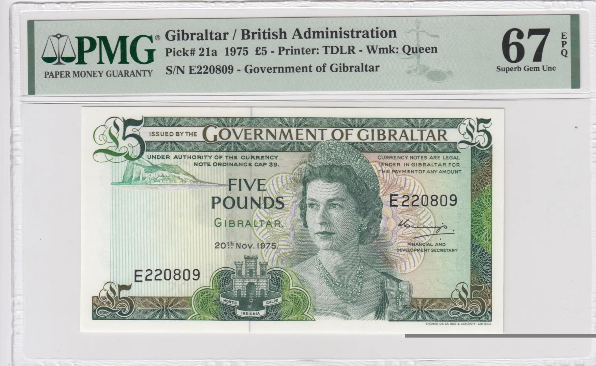 5 pounds 1975 from Gibraltar, P-21a (1975) — image 1