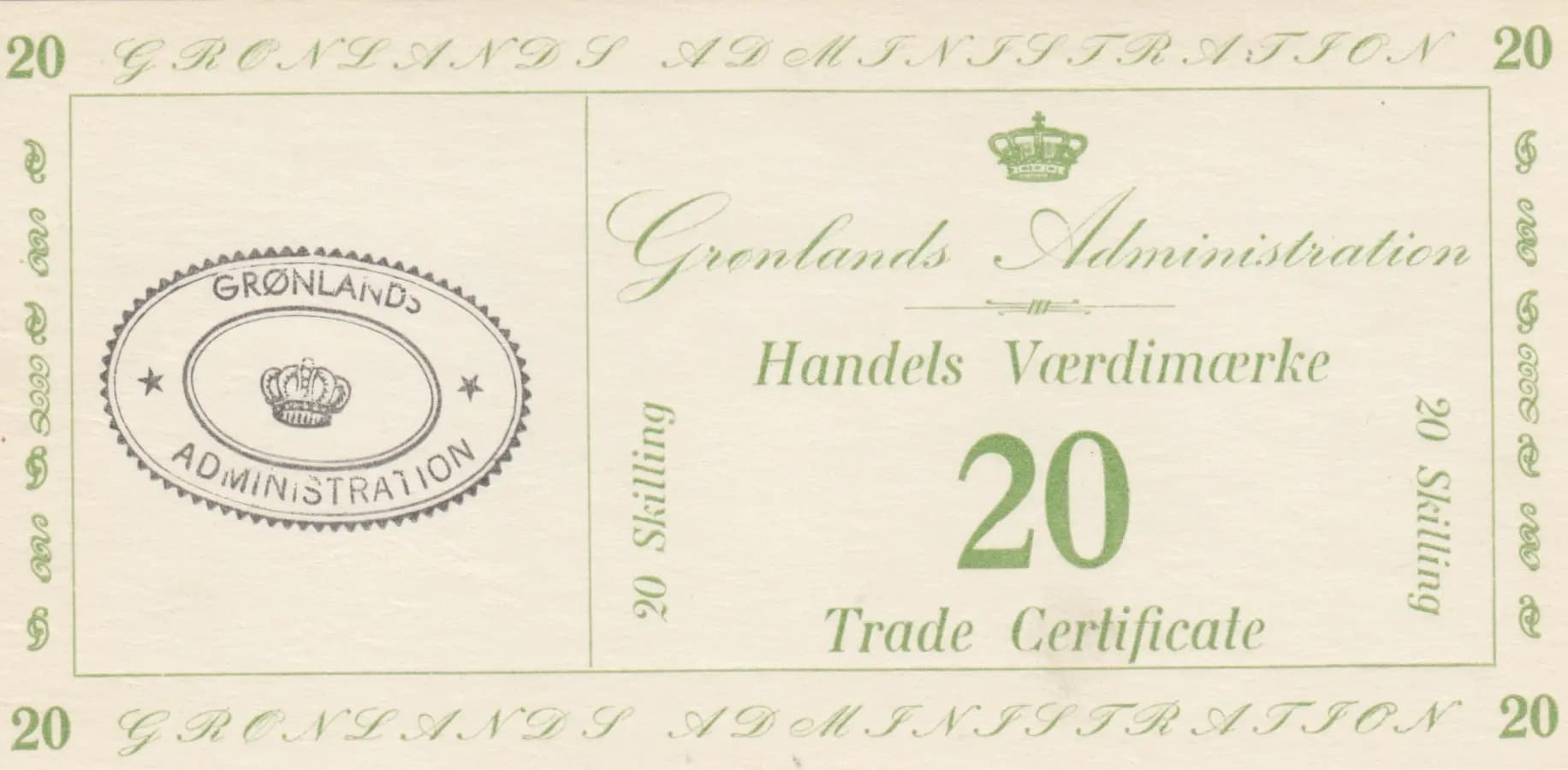 20 skilling 1942 from Greenland, P-M10 (1942) — image 1